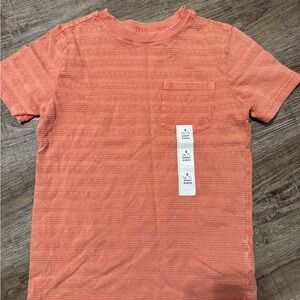 Cat & Jack Coral Short Sleeve Textured Tee with Pocket